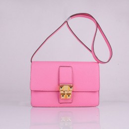 Hermes Medor Cherry Pink Calfskin Shoulder Bag Gold